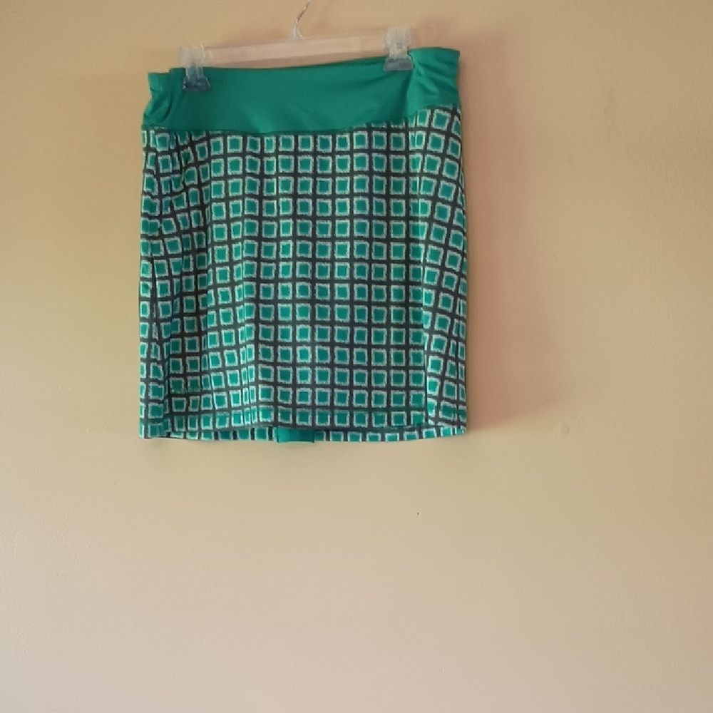 Chase 54 Green Geometric Women's Skort, Sz 6